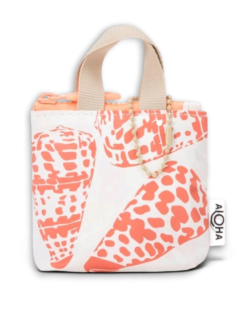 ALOHA Collection—Tiny Tripper Pouch {Mini Tote Bag Charm}—Mega Cone Shell *NWT*